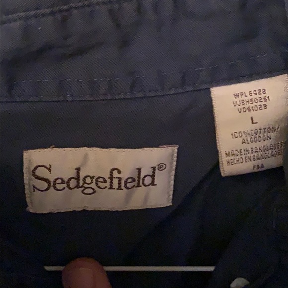 Sedgefield Navy Blue button down - Picture 2 of 3